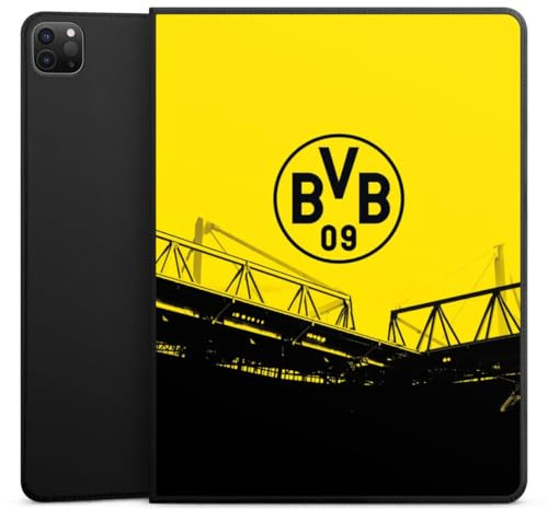 Hülle kompatibel mit Apple Apple iPad 12.9 6. (2022) Tablet Smart Case Schutzhülle mit Ständer Borussia Dortmund BVB Fanartikel