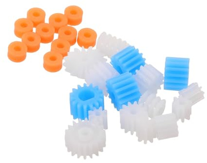 HANABASS Kit di Ingranaggi in Plastica con Viti Senza Fine per Robot e Auto Rc, 6 Set e Boccole di Varie Misure, per Applicazioni Scientifiche e Hobby