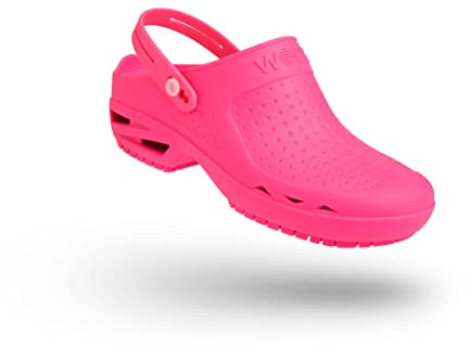 WOCK Bloc Open con Tira, Zueco Sanitario de Trabajo Antiestático ESD con Aroma-limón, Calzado de Mujer e Hombre