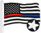 G128 thin blue line polizei & thin red line feuerwehrmann gestickter 3x5ft us-amerikanische flagge messingösen respekt honoring law enforcement officers first responder usa-flagge