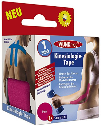 Wundmed Kinesiologie Tape 5m x 5 cm pink, 3er Pack