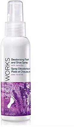 Avon Foot Works 1x100ml Desodorierendes Fuß- und Schuhspray mit Lavendel (foot and shoe deodorising spray)