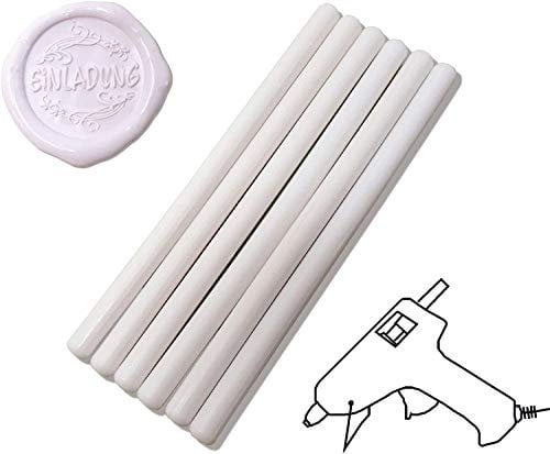 UDIG 7 mm Siegelwachs weiß für Wachspistole 6er Pack