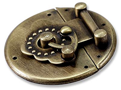 Tiazza 50mm antike Vintage kleine Messing Runde Kabinett Box Latch Buckle Catch Verschluss Fall Lock Scharniere Möbel Hardware Haspe