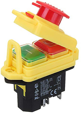 ExcLent 230V Ip55 Kjd17 Gf Arrêt De Démarrage À 4 Broches Sur Interrupteur De Libération De Volt Adapté Pour Les Machines D'Atel ier