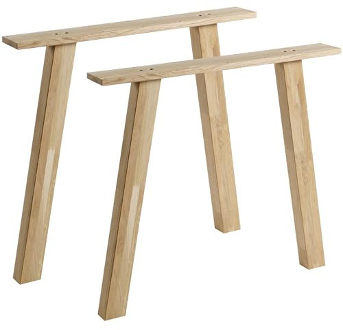 WOOOD Tablo 2er A-Tischbeine Eichenholz - 2 Stück / 1 Paar - Tischgestell Tablo Esstisch - 72x79x10 cm