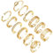 Honsny Lot de 12 bagues d'orteil plaquées or/argent 14 carats pour femme - Bague réglable en forme de fleur ouverte - Bijoux de pied de plage, Métal, Aucune pierre précieuse