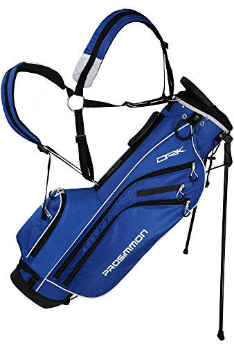 Prosimmon Golf DRK 7 Lightweight Golf Stand Bag with Dual Straps (Royal Blue/White)