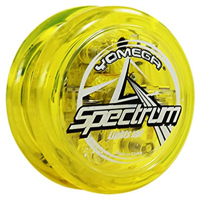 Yomega Spectrum beleuchtet den Fireball-Transaxle YoYo mit LED-Leuchten für mittlere, fortgeschrittene und Profi Level Seitentrickspiele + zusätzliche 2 Seiten & 3 Monate Garantie (blau) (Gelb)