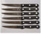 Pradel 6 X Couteaux de Table Lame INOX Manche Noir Passe au Lave Vaisselle Excellence