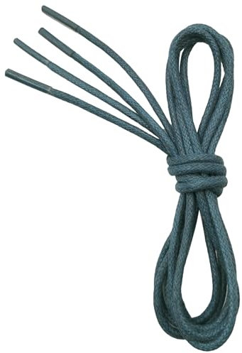 VSUDO Business Schnürsenkel Türkis Rund Gewachste, Turquoise Blue Waxed Shoelace, ø2,5 mm dünne Cyan Schnürsenkel/Schuhbänder für Lederschuhe, Herenschuhe, Anzugschuhe (1Paar-Türkis-080cm)
