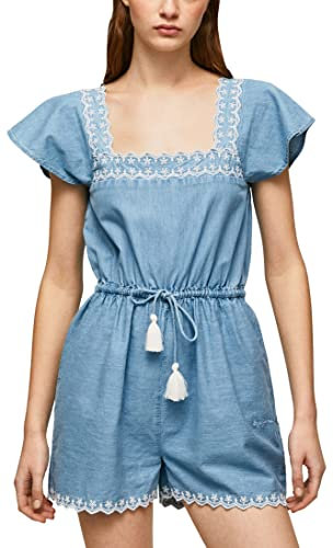 Pepe Jeans Angela, Salopette Donna, Blu (Blue),S