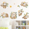 HGDESIGN® Wandtattoo Wandaufkleber Faultier Lippenbär Baby Kinderzimmer Babyzimmer Kind Baby Junge Mädchen Wandsticker Wanddeko Selbstklebend