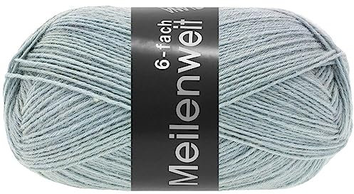 LANA GROSSA Meilenweit 6-fach 150 | 6-fädiger Sockenklassiker, waschmaschinenfest | Handstrickgarn 80% Schurwolle & 20% Polyamid | 150g Wolle zum Stricken & Häkeln | 390m Garn FB9246
