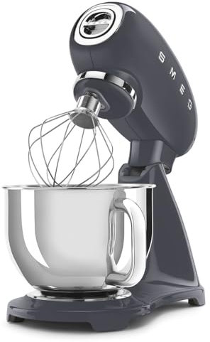 SMEG 50er Jahre Retro Standmixer mit Zubehör Schiefergrau SMF03GRUS