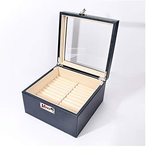 Schmuckkästen Leder Schmuckkasten 20 Slot Jade Jade Armband Schmuckschatulle Mit Code Lock Elastic Bead Samt Armband Kartensteckplatz Schmuck Schmuckdose (Color : Jewelry Box A)