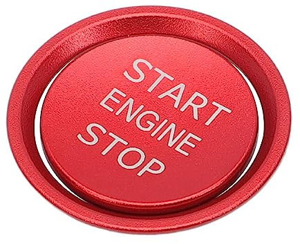Konuooer Auto Motor Start Stop Knopf Motorknopf Abdeckung DSchalter Druckknopf Aufkleber Auto Interieur Zubehör für A4 A5 A6 A7 A8 Q5 Rot