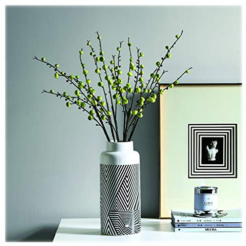 TONZN Vase 29 Zoll lang Begonie Frucht Kunstblumen für Hochzeit Haus Party Hotel Restaurant Terrasse oder Hof, stilvoll und schön (blau) Wohnzimmervase (gelb)