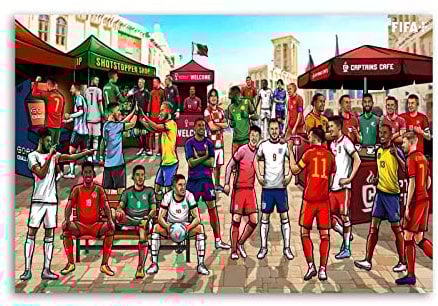 IIM World-Cup Football Player All Stars Poster Decorative Canvas Wall Art 8x12 inches Modern Family Bedroom & Living Room Decor