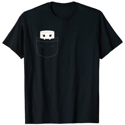 Niedliche Marshmallow-Tasche mit großen Augen T-Shirt