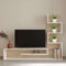 Miroytengo Módulo de TV para Salón Comedor Snake Estilo Nórdico en Color Roble Sonoma y Nymphaea Alba con 4 Estantes 160x130x29 cm