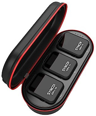 EACHSHOT G2 A2 Pro,2.4G Wireless Lavalier Microphone System With Charging Case Dual Transmitter & 1 Receiver Lapel Mic For Vlogging Streaming Youtube Video Filmmaking
