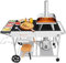 GRILL FORCE Tavolo da forno per pizza con stazione di copertura, carrello per forno per pizza all'aperto, tavolo grill per esterni, carrello per grill, carrello da lavoro per preparazione cibo, adatto