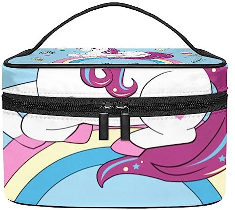 Licorne Arc-en-Ciel Trousse de Toilette Trousse de Toilette de Voyage Trousse de Maquillage pour Dame