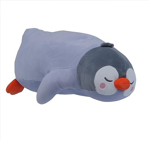 UNUS Seitenschläferkissen Stillkissen Pinguin Kissen für Kinder Lagerungskissen Dekoration extrem weich 75 cm Hellblau