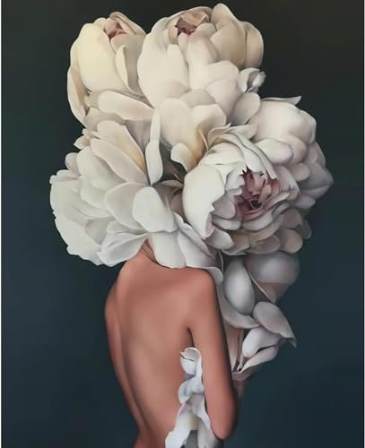 KEEMOSO Malen Nach Zahlen Erwachsene,Malen Nach Zahlen ab 7 8 9 Mädchen Paint By Numbers Adult Ohne Rahmen mit 3 Pinsel und Acrylfarben für Frauen Home Deko Geburtstag Weihnachten Geschenk,40x50cm