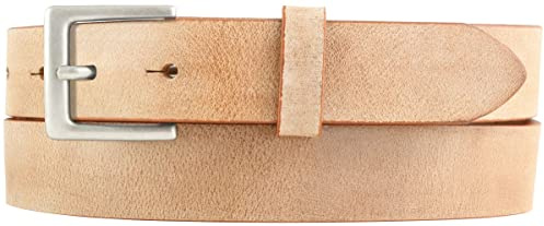 BELTINGER Herren-Gürtel aus weichem Vollrindleder Vintage-Look 3 cm | Leder-Gürtel für Herren 30mm | Schmaler Gürtel Used-Look | Tabac 105cm