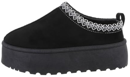 Ital Design Damen Stiefeletten mit flacher Sohle, runde Spitze