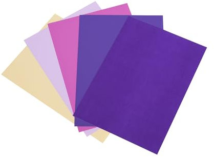 Hilltop 5 x A4 Transferfolie, Textilfolie zum Aufbügeln auf Textilien - perfekt zum Plottern, Folien:Lilac Mix