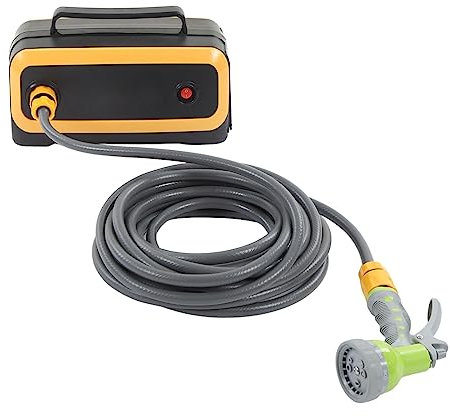 aqxreight Batterie au Lithium Pompe de Puisard Rechargeable Auto Amorçage Double Core Pompe À Eau pour Arrosage sur Le Terrain (Prise UE)