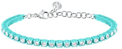 Morellato Bracciale Donna Capsule Collection in Acciaio, Silicone, Cristalli, Tennis, Collezione SUPERGA per Morellato
