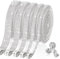 Rebanky 5 Rollen Selbstklebendes Strassband Silber 5 Größen Kristall Strass Diamant Band Selbstklebende Glitzer Bänder Strassband zum Aufnähen für DIY Kunsthandwerk Dekoration(1 Yard Lang Jede Rolle)