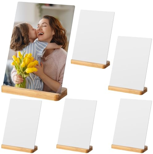 Vercraft 6 Pack Sublimation Photo Frame Blanks Metal Wall Picture, 5×7