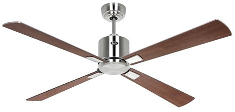 CasaFan ECO NEO III 132 WiFi Deckenventilator - Energiesparender & leiser Ventilator mit hochwertigen Holzflügeln | 6 Geschwindigkeiten inkl Fernbedienung | für Räume bis 25 qm & Schrägen bis 23°