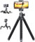 Kamerastativ 360° drehbar - Tragbares, verstellbares Reisestativ für Smartphones und Tablets,Tischstativ ideal für iPhone und Android,Mini Handystativ mit Octopus Form und Kugelkopf