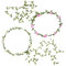 SGERUFZ 2 Pcs Blumenkranz Haarband für Damen und Mädchen Boho Blumenkrone mit Rosen und Blättern Haarreif für Hochzeit Party Kommunion Geburtstag Weiß und Rosa