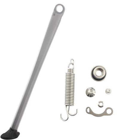 PowerMotor Motorrad Seitenständer,Seitenstaender Parkbein mit Federbasis, Seitenstütze Ersatz für EXC EXCF XC XCF XCW XCFW 125 200 250 300 350 450 500 530 2008-2016 Silber