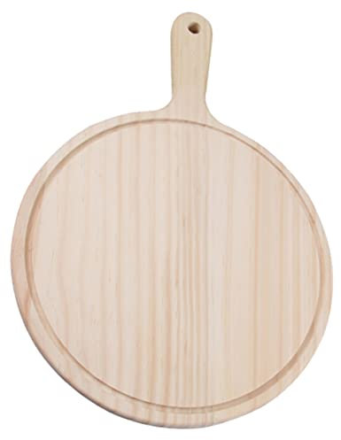 CRILSTYLEO 1 Pièce 8 plateau en bois pour pizza Plateau de service à fromage planche à pagaie à pizza plateaux à sushis assiette à pizza assiette à steak en bois plateau de sushi ménager