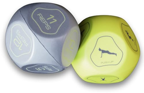 Urban Fitness Fitness Dice, Pack of 2 Fun & Engaging Full Body Workout, 8 Sided Exercise Foam Dice for Cardio and Strength Training
