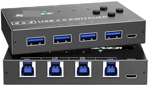 HHB18I Selettore interruttore USB 3.0 4 computer condividono 4 porte USB, per tastiera e mouse