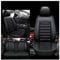 XINYUNFEI Auto Sitzbezüge Sets für VW Tiguan (5N) 1.Gen 2009-2015, Leder Auto Schonbezug Full Set, Airbag Kompatibel, Wasserdicht, Schwarz