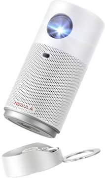 NEBULA Capsule Air Projecteur Google TV, Licence Netflix Officielle, Mini projecteur Intelligent 720p avec Wi-FI, 2h, Dolby Digital, ultraportable pour n'importe Quel Endroit