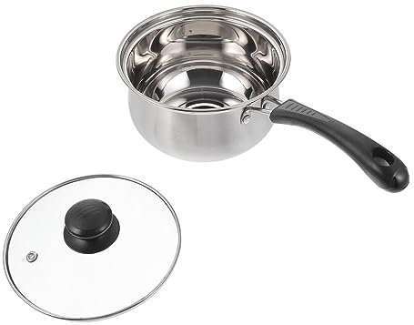 IMIKEYA 1 Olla Pequeña Para Leche Salsa Pequeña Para El Hogar Cocina Sartén Con Tapa Recipiente Para Hervir Leche Cacerola Pequeña Calentador De Café Mini Cacerola Calentador De