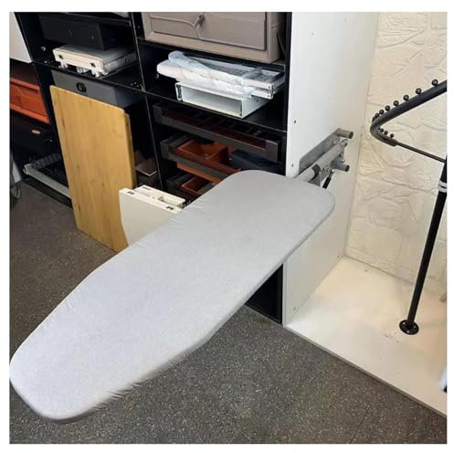 BZJPRFC ASSE da Stiro A Parete,ASSE da Stiro con Mobile Girevole A 180°,Coperchio Rimovibile Resistente al Calore,per Stirare Camicie,Carico 30 kg