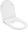Weiß WC-Sitz,Vorderwäsche und Rückenwäsche,schnelle Reinigung, 37 x 44 x 8,3cm,Oval Nicht-elektrischer Toilettensitz Dusch WC Aufsatz Bidet bis 175 kg belastbar