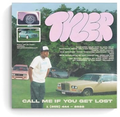 PANTTING Tyler Poster The Creator, Call Me If You Get Lost, Albumcover-Poster, ästhetischer Leinwand-Kunstdruck, Heimdekoration für Schlafzimmer, Wohnzimmer, 30 x 30 cm, ungerahmt